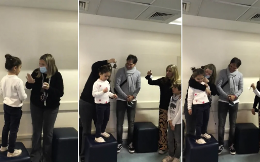 El emotivo video del festejo de una nena de 5 años que venció al cáncer: tocó la campanita por la vida