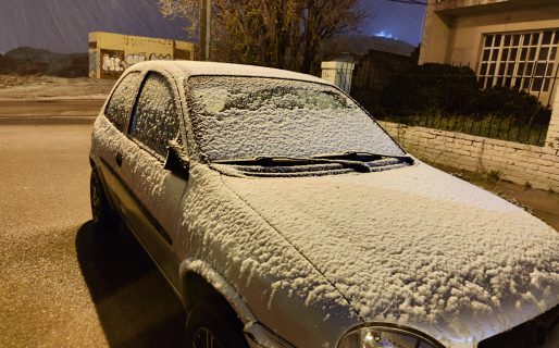 Llegó la nieve a Comodoro
