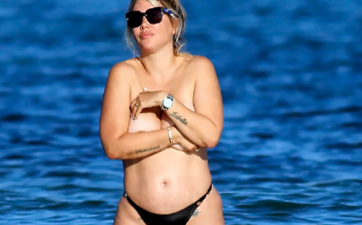 Tras las repercusiones por sus fotos, Wanda Nara mostró su topless en Ibiza
