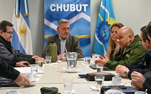 Arcioni encabezó una Mesa de Evaluación de las medidas  ante el temporal con organismos provinciales y nacionales