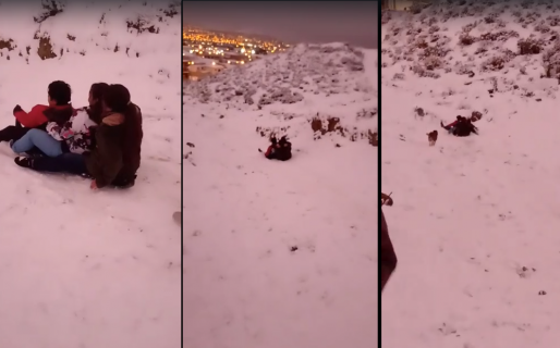 La Hoya del Stella Maris: así se divirtieron los más chicos con la última nevada