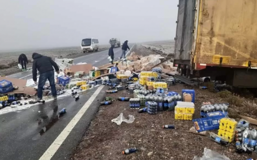 Despistó un camión que transportaba Fernet y no dejaron nada