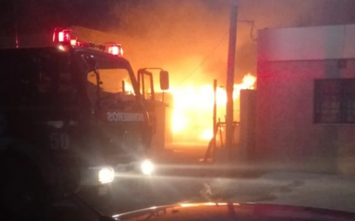 Una casa se incendió en el Stella Maris