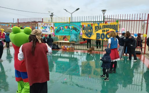 La Peña “Comodoro es de Boca” festejó el Día del Niño en Fracción 14