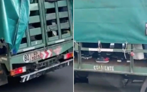 “Así acarrean gente al acto”: un video muestra cómo trasladaban a un grupo de militantes en un camión