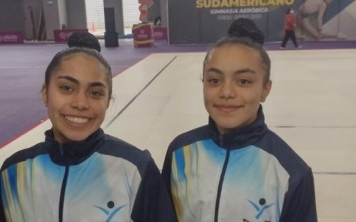 Mía y Avril Morcillo Vargas suman su primera experiencia en el Sudamericano de Gimnasia Aeróbica