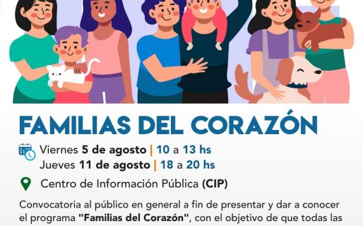 Este viernes se realizará un encuentro informativo para sumar a Familias del Corazón