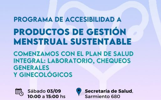 Este sábado vuelve el Programa de Gestión Menstrual