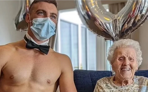 Cumplió 106 años y contrataron un stripper de regalo: “Tuve un día absolutamente maravilloso”