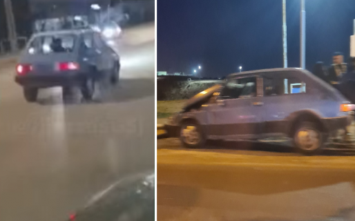 Lo filmaron haciendo picadas y días después chocó en el centro