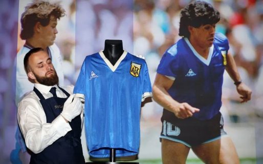 Tiembla el récord de la camiseta de Diego Armando Maradona