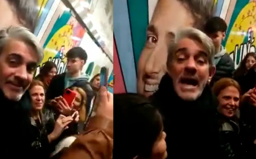 El video del escrache a Pablo Echarri en la puerta del teatro: »Volá, salame»