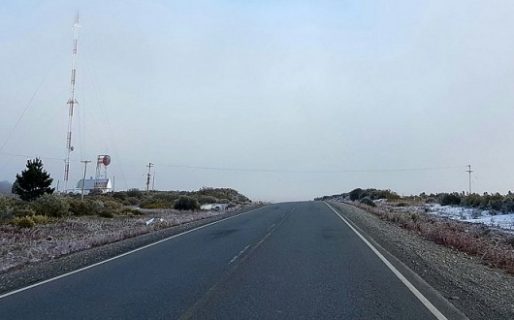 Precaución al transitar por rutas chubutenses por heladas fuertes durante esta mañana