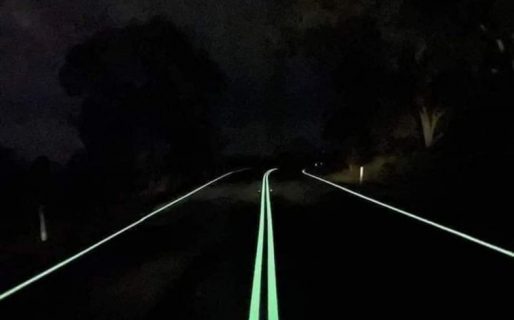 Empresa australiana presentó la tecnología de pintura para carreteras que brilla en la oscuridad