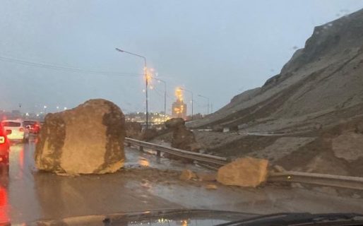 Una enorme roca se desprendió del Cerro Chenque