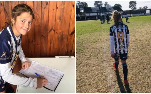Gracias a la lucha de su familia, Emma logró cambiar su historia: es la primera nena en su liga de fútbol