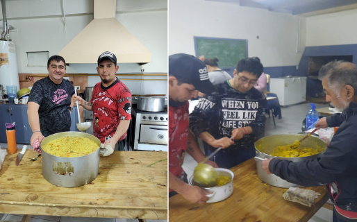 Arroz con pollo para 120 vecinos de Palazzo que lo necesitaban