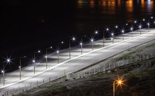 El Municipio colocó luminarias LED en Camino ARA San Juan