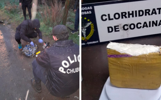 Decomisan un gran cargamento de cocaína en el oeste de Chubut