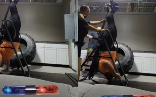 Una mujer sufrió un inesperado accidente en el gimnasio y debió ser rescatada por la policía