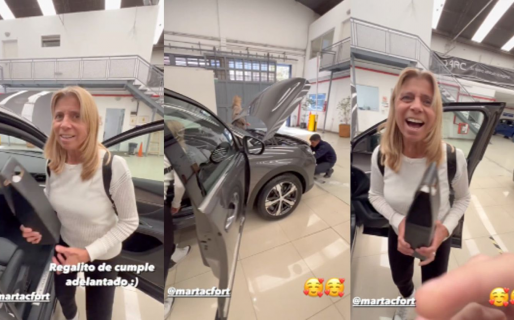 Felipe y Marta Fort le regalaron un auto a su niñera: publicaron el video del momento y después lo borraron