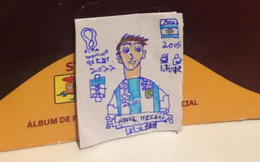 Evangelina no tiene la figurita de Messi, pero conserva la ilusión: ella ya ganó