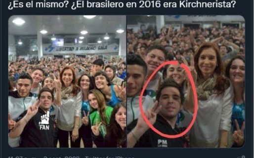 Un militante peronista tuvo que salir a aclarar que no es el que atacó a Cristina Kirchner