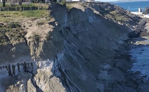 Preocupación por el inminente derrumbe del Chalet Huergo
