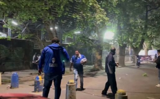 Incidentes entre hinchas de Gimnasia y la policía en la previa del partido ante Boca