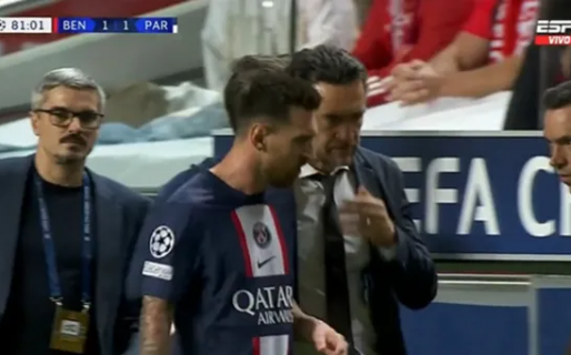 Preocupación en la selección: Messi se retiró con una molestia en el empate del PSG
