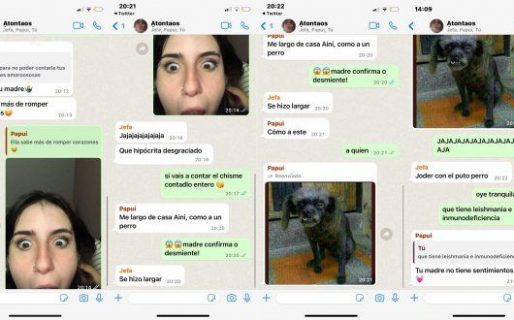 Sus padres discutieron en WhatsApp y ella los expuso en Twitter