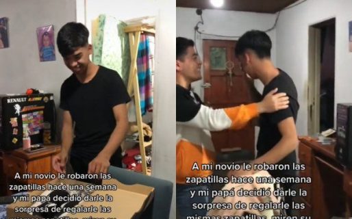 Conmovedora reacción: le robaron las zapatillas y su suegro le regaló unas nuevas