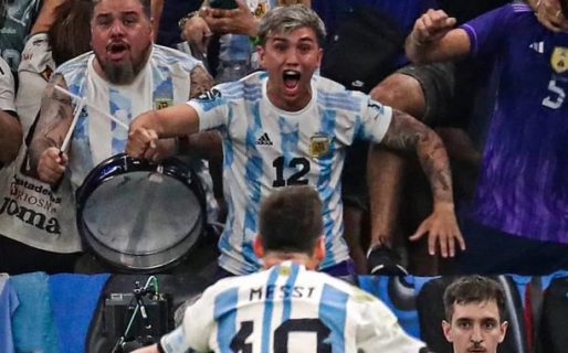 “Mi hermano es un ángel”: le sacaron la mejor foto con Messi y un detalle en la bandera emocionó a todos