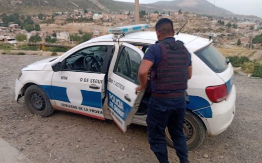 Lo descubrieron mientras dañaba la puerta de un galpón