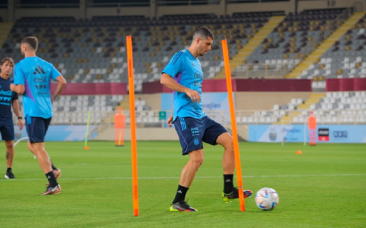 La selección argentina tuvo su primera práctica en vísperas del Mundial