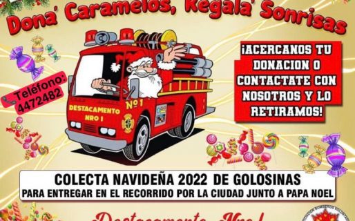 Colecta navideña de Bomberos Voluntarios: «Doná caramelos, Regalá Sonrisas»