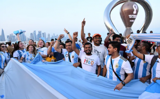 Se realizó el primer banderazo de hinchas argentinos en Qatar