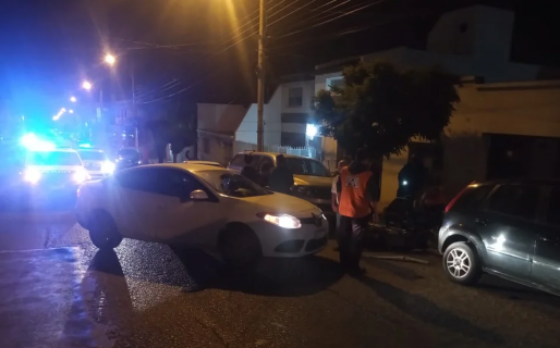 Confuso accidente en el centro dejó como saldo dos heridos