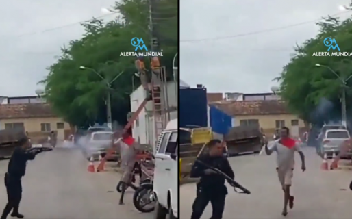 Un hombre quiso acuchillar a la Policía, le dispararon balas de goma pero solo un coco verde pudo pararlo