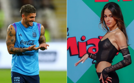 De Paul eligió unos botines dedicados a Tini Stoessel: la imagen que se hizo viral