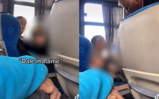 Una madre golpeó a su hijo dentro del colectivo y el chofer también agredió al niño