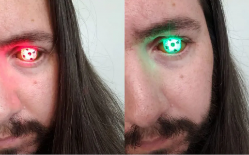 Le extirparon un ojo por causa de un cáncer e inventó una prótesis con una linterna LED