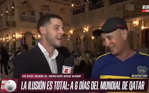 Apareció un ‘turco bostero’ en Qatar y se animó a cantar como si estuviera en la cancha: «Dale Boca»