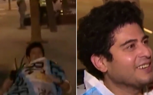 Un chubutense duerme en las calles de Doha, bebe agua de las fuentes y pide comida en restaurantes