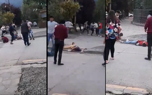 Barbarie en El Bolsón: tres internados tras brutal pelea en la vía pública