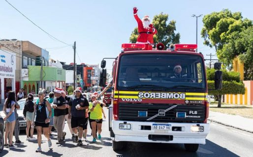 Así será el recorrido de bomberos con Papa Noel