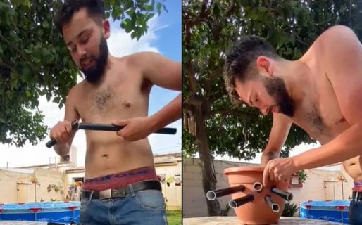 “Para dormir fresquito”: un chico fabricó un aire acondicionado con una maceta y revolucionó TikTok