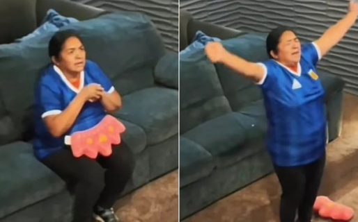 Descubrió un video de la empleada doméstica festejando sola por la Selección y se viralizó: “Lo que lloré”