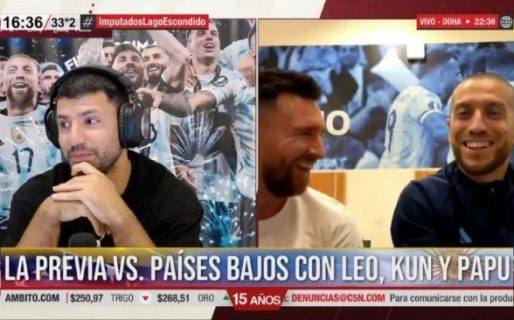 Messi y el Papu Gómez, en el Twitch del Kun Agüero