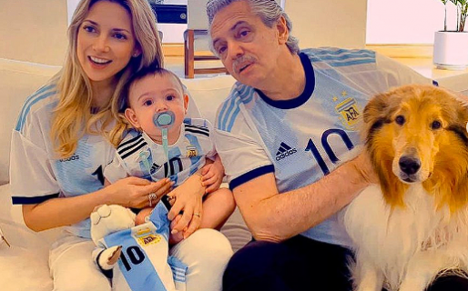 Alberto Fernández no se quiso perder el partido: lo vio con Fabiola, Francisco y Dylan